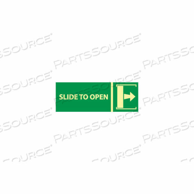 OEM#: GL319RGLOW SIGN RIGID PLASTIC - СДВИГАЙТЕ, ЧТОБЫ ОТКРЫТЬ (СО СТРЕЛКОЙ ВПРАВО) от National Marker Company