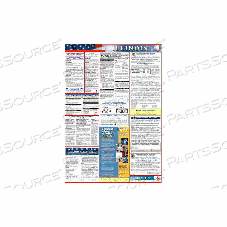 OEM#: LLPS-ILLABOR LAW ПЛАКАТ - ИЛЛИНОЙС - ИСПАНСКИЙ от National Marker Company