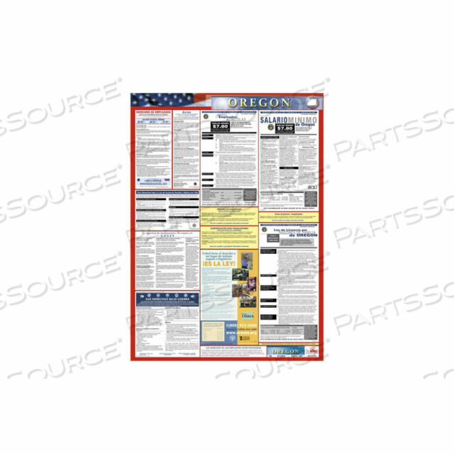 OEM#: LLPS-ORLABOR LAW ПЛАКАТ - ОРЕГОН - ИСПАНСКИЙ от National Marker Company
