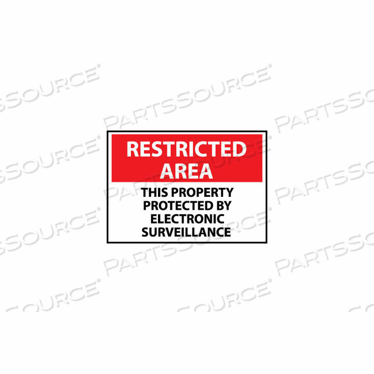OEM#: RA28RBПЛАСТИК ДЛЯ ЗОН ОГРАНИЧЕННОГО ДОСТУПА - ЭТА СОБСТВЕННОСТЬ ЗАЩИЩЕНА ЭЛЕКТРОННЫМ НАБЛЮДЕНИЕМ от National Marker Company