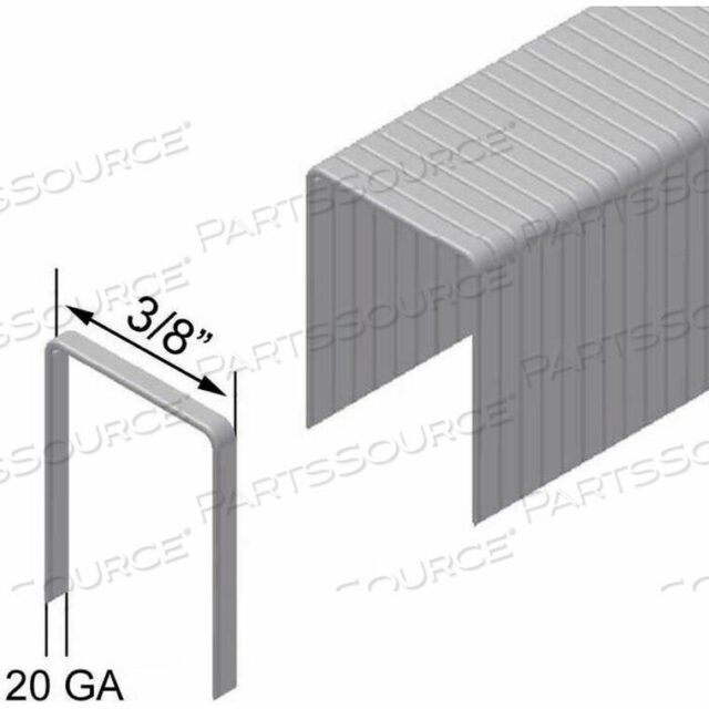 OEM#: PF08CNK-S1820 GAUGE STAPLE - 5/16 LENGTH - 3/8 CROWN - GALVANIZED STEEL - PKG OF 100000 by Prebena
