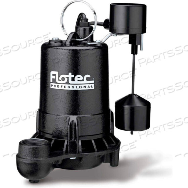 OEM#: E75VLTFLOTEC ПРОФЕССИОНАЛЬНАЯ СЕРИЯ 3/4 Л.С. ПОГРУЖНОЙ ЧУГУННЫЙ ДЫМОВОЙ НАСОС, ВЕРТИКАЛЬНЫЙ ПЕРЕКЛЮЧАТЕЛЬ от Pentair