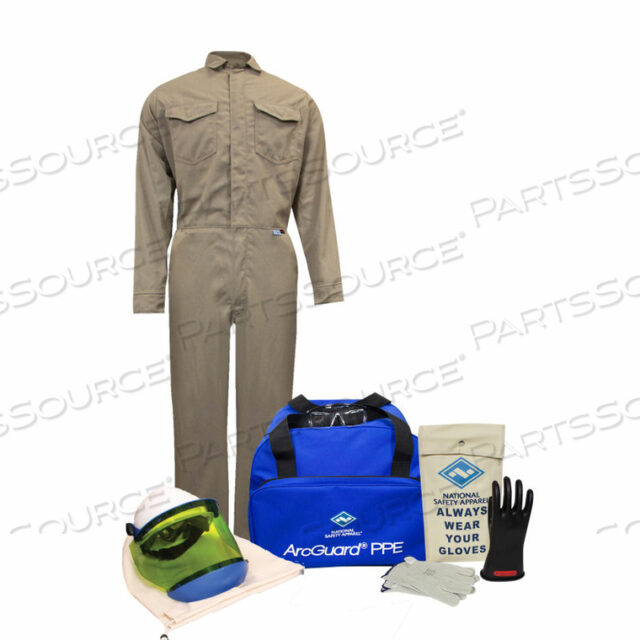 ARCGUARD 8 CAL DUPONT PROTERA КОМПЛЕКТ ДУГОВОЙ ВСПЫШКИ С ОГНЕЗАЩИТНЫМ КОМБИНЕЗОНОМ, 2XL, РАЗМЕР ПЕРЧАТОК 11