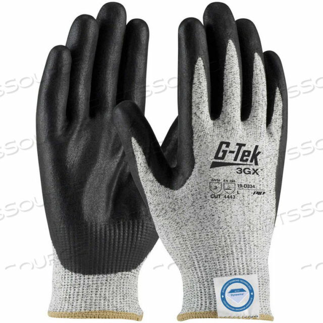 OEM#: 19-D334/LG-TEK 3GX CR ПЕРЧАТКИ DYNEEMA DIAMOND BLEND, ЧЕРНАЯ ПЕНА, 13 КАЛИБРОВКА, L от Protective Industrial Products