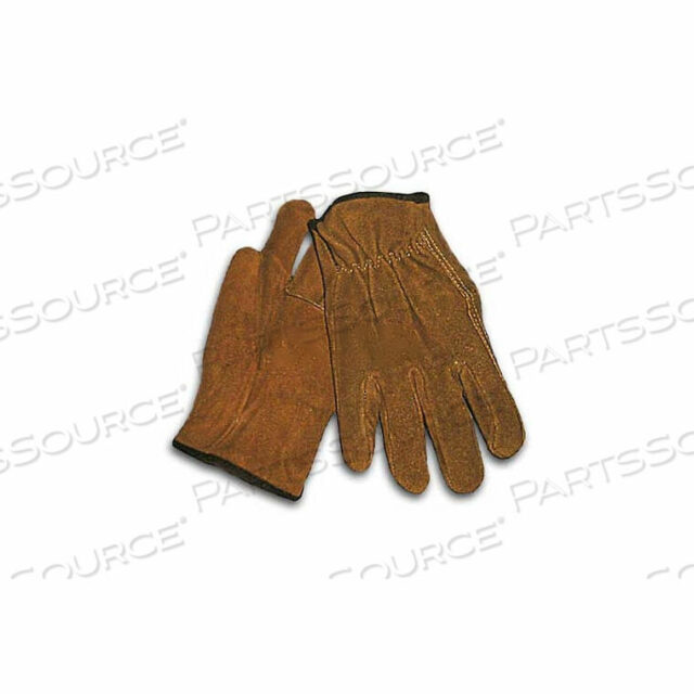 OEM#: 69-138/L69-138/L PIP SPLIT COWHIDE DRIVERS,GOLDEN BROWN COLOR,STRAIGHT THUMB,L by Protective Industrial Products