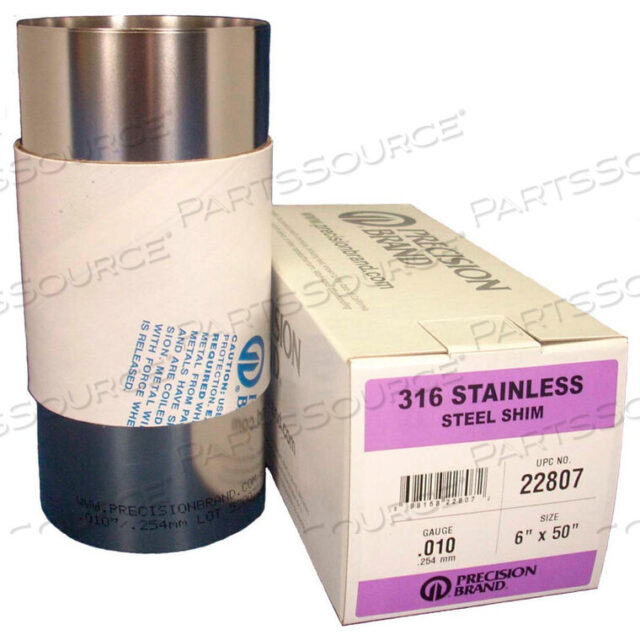 OEM#: 22842PRECISION BRAND 0.002 TYPE 316 STAINLESS STEEL SHIM STOCK 12 X 50 ROLL от Precision Brand