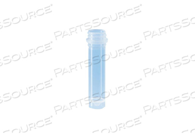 SCREW CAP MICRO TUBE, 10.8 MM DIA, POLYPROPYLENE, TRANSPARENT, 1.5 ML, 44 MM