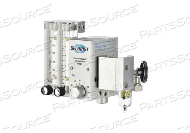 OEM#: 3500CP-GLOW FLOW ГАЗОВЫЙ СМЕСИТЕЛЬ ВОЗДУХА/КИСЛОРОДА, +3%, 40 Л/МИН, ПОДАЧА ГАЗА 50 PSI, 9,4 ДЮЙМА от Sechrist Industries