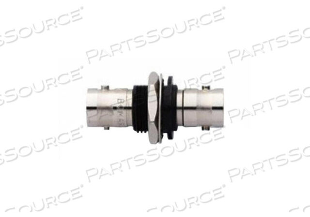 OEM#: 6705ISOLATED PANEL BULKHEAD CONNECTOR, 0.38 IN, BNC FEMALE X FEMALE, NICKEL BRASS PLATED, BLACK, MEETS CE, 1.3 MM by Pomona Electronics