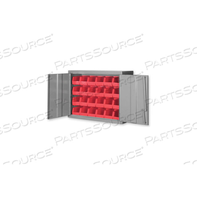 OEM#: WC-3627-BY-GRAYWALL ШКАФ ДЛЯ МОНТАЖНЫХ КОНТЕЙНЕРОВ WC-3627 - 36Ш X 14Г X 27В, СЕРЫЙ, 24 ЖЕЛТЫХ МОНТАЖНЫХ КОНТЕЙНЕРА от Pucel Enterprises