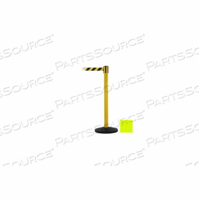 OEM#: SM450Y-FYW100SAFETYMASTER 450 RETRACTABLE BELT BARRIER, 40 YELLOW POST, 11 NEON YELLOW BELT by Queue Solutions LLC