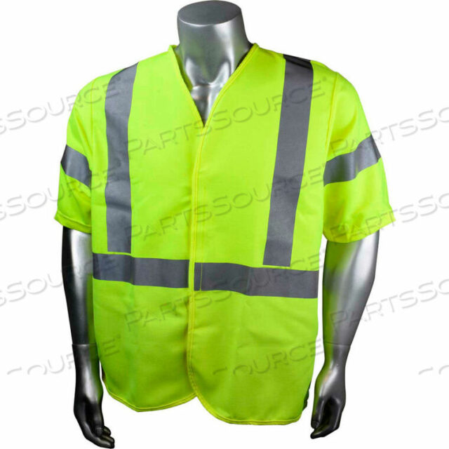OEM#: SV92E-3VGSFR-4XHI-VIS FLAME RESISTANT SOLID SAFETY VEST, TYPE R CLASS 3, 4XL, GREEN by Radians
