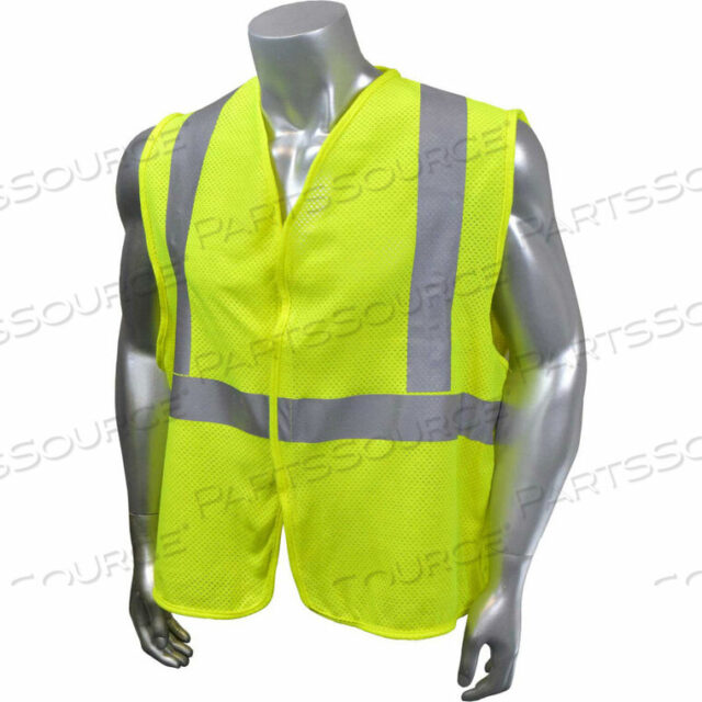 OEM#: SV97E-2VGM-XLHI-VIS FLAME RESISTANT MESH SAFETY VEST, TYPE R CLASS 2, XL, GREEN by Radians