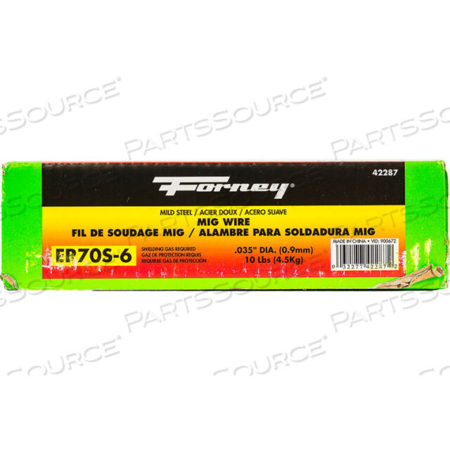 OEM#: 42287FORNEY ER70S-6 МЯГКАЯ СТАЛЬНАЯ Сплошная проволока для сварки MIG - .035 - 10 фунтов. Катушка от Industrial Pro