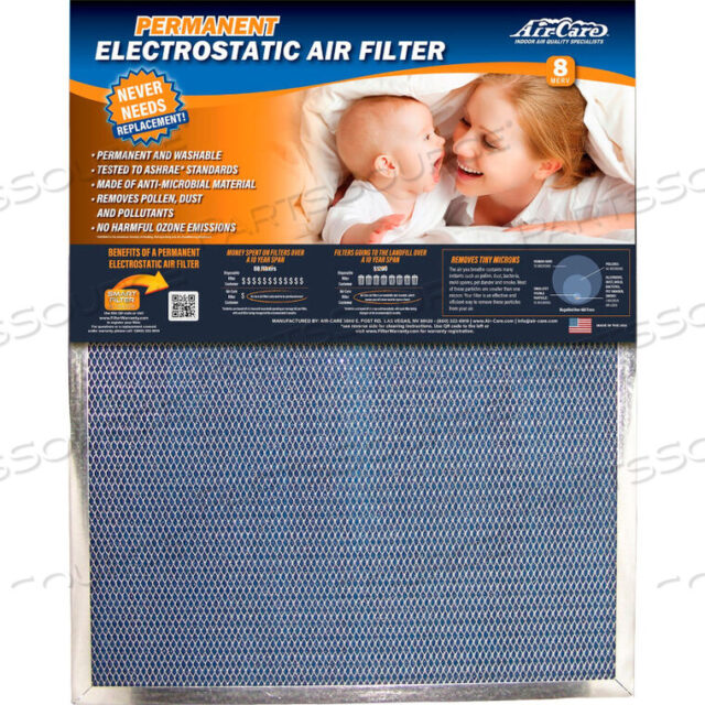 OEM#: ES1010110X10X1 ЭЛЕКТРОСТАТИЧЕСКИЙ ВОЗДУШНЫЙ ФИЛЬТР - MERV 8 от Aircare