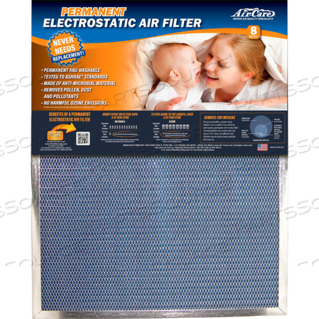 OEM#: ES1425114X25X1 ЭЛЕКТРОСТАТИЧЕСКИЙ ВОЗДУШНЫЙ ФИЛЬТР - MERV 8 от Aircare