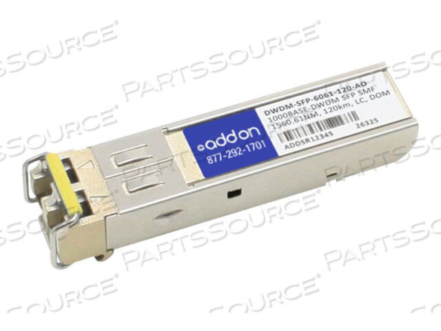 OEM#: DWDM-SFP-6061-120-AOADDON СОВМЕСТИМЫЙ С CISCO TAA-СОВМЕСТИМЫЙ 1000BASE-DWDM 100 ГГц SFP-ТРАНСИВЕР (SMF, от ADDON