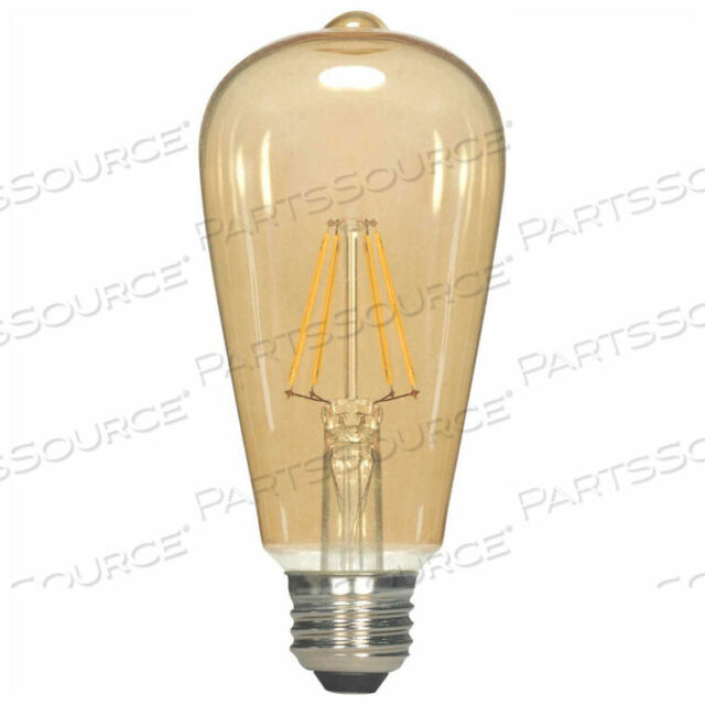 OEM#: S95796.5W ST19 FILAMENT LED MEDIUM BASE TRANSPARENT AMBER 2300K by Satco