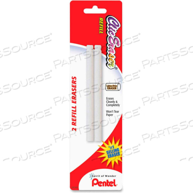 OEM#: ZER2BPK6СМЕННЫЙ СТОЙКИЙ ЛАСТИК, НЕАБРАЗИВНЫЙ, 2 шт., БЕЛЫЙ от Pentel of America