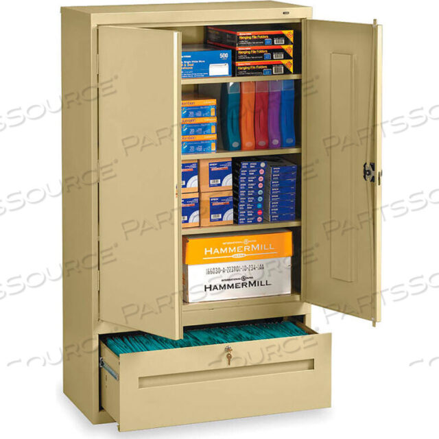 OEM#: DWR-6618-SNDALL-СВАРНОЙ ШКАФ ДЛЯ ХРАНЕНИЯ С ВЫДВИЖНЫМ ЯЩИКОМ ДЛЯ ФАЙЛОВ, 36ШX18DX66В, ПЕСОЧНЫЙ от Tennsco Corp.