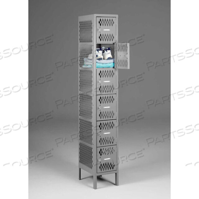 OEM#: VBL6-1218-A-MGYВЕНТИЛИРУЕМЫЙ ШКАФЧИК - ШЕСТЬ ЯРУСОВ, БЕЗ НОЖЕК, ШИРИНА 1 12X18X12, СВАРНОЙ, СРЕДНИЙ СЕРЫЙ, от Tennsco Corp.