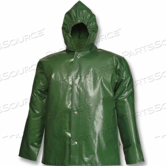 OEM#: J22168.4XJ22168 IRON EAGLE STORM FLY FRONT HOODED JACKET, GREEN, 4XL by Tingley Rubber