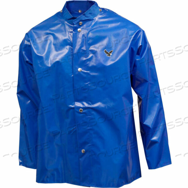 J22201 IRON EAGLE STORM FLY FRONT JACKET, BLUE, HOOD SNAPS, 4XL