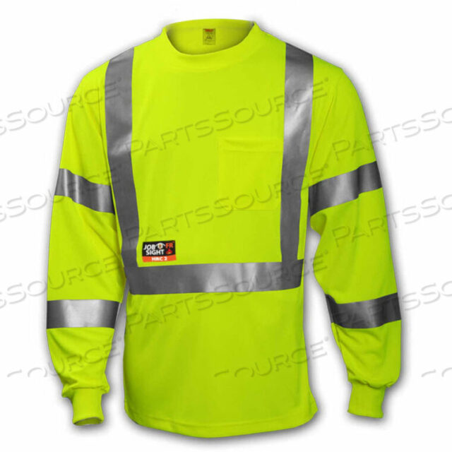 OEM#: S85522.5XCLASS 3 FR LONG SLEEVE T?SHIRT, FLUORESCENT YELLOW/GREEN, 5XL by Tingley Rubber