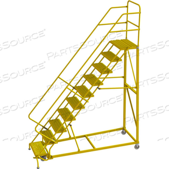 OEM#: KDEC110242-Y10 STEP 24W СТАЛЬНАЯ УГЛОВАЯ ЛЕСТНИЦА НА РОЛИКОВОМ КОЛЕСЕ, РАСПОРКА ДЛЯ РУК, БЕЗОПАСНОСТЬ ЖЕЛТАЯ от Tri-Arc