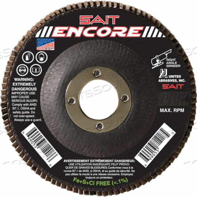 ЛЕПЕСТКОВЫЙ ДИСК ENCORE T27 ENCORE 4-1/2X 7/8 120 ЗЕРНИСТЫЙ ЦИРКОНИЙ