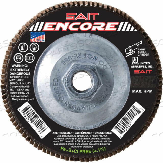 ЛЕПЕСТКОВЫЙ ДИСК ENCORE T27 ENCORE 4-1/2X 5/8-11 80 ЗЕРНИСТОСТЬ ЦИРКОНИЯ
