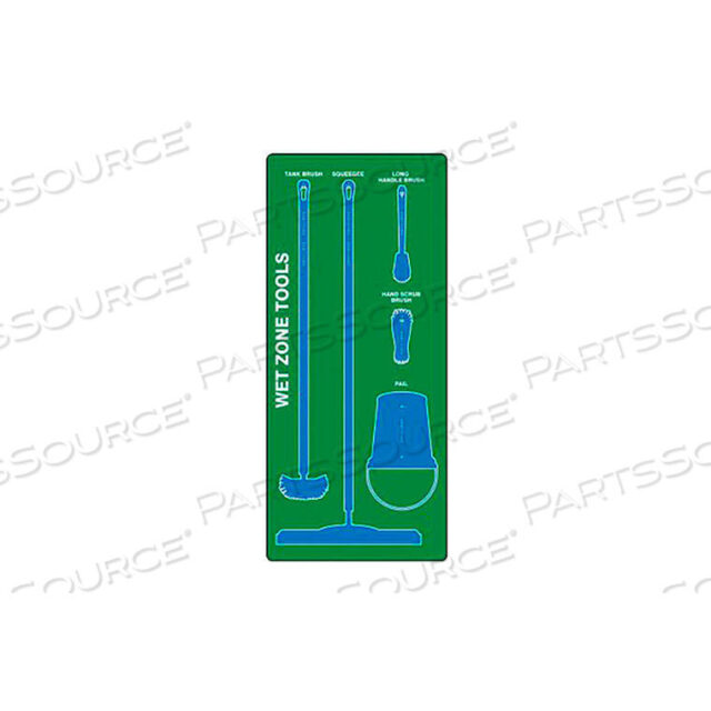 OEM#: PSB711GNBUWET ZONE STORE-BOARD, ULTRA ALUMA-LITE, ЗЕЛЕНЫЙ НА СИНЕМ, Accuform Manufacturing, Inc.