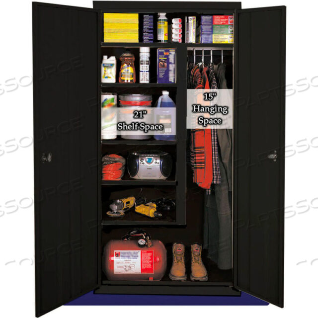 OEM#: AF-361-BКОМБИНИРОВАННЫЙ ШКАФ В СБОРЕ 36X21X72 ЧЕРНЫЙ от Steel Cabinets USA, Inc