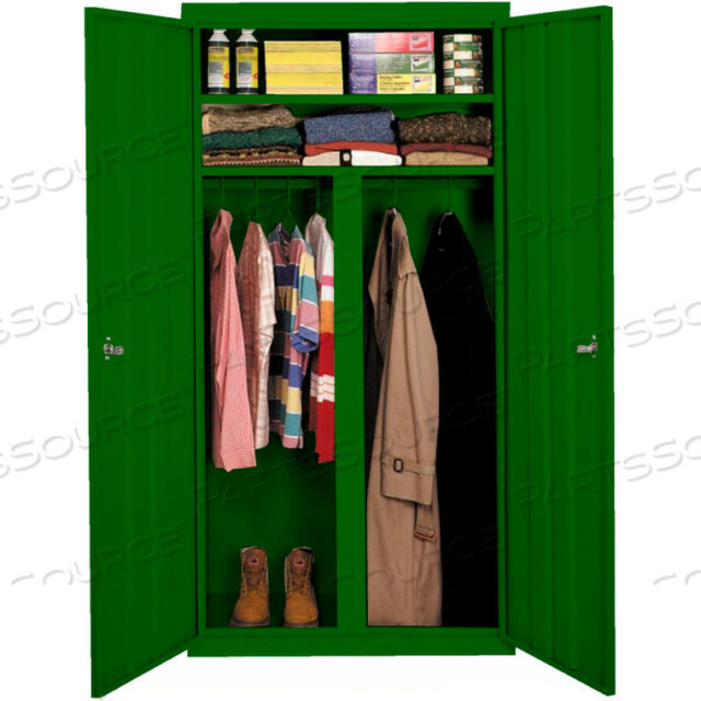 OEM#: W-367224DS-L-GRNЦЕЛЬНОСВАРНОЙ ШКАФ ДЛЯ ГАРДЕРОБНОЙ ПЛАТФОРМЫ, 36ШX24DX72В, ЦВЕТ ЗЕЛЕНЫЙ от Steel Cabinets USA, Inc.