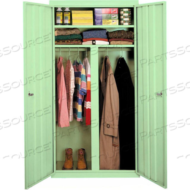 OEM#: W-367224DS-PT-GRNЦЕЛЬНОСВАРНОЙ ШКАФ ДЛЯ ГАРДЕРОБНОЙ ПЛАТФОРМЫ, 36ШX24ДХ72В, ПАСТЕЛЬНО-ЗЕЛЕНЫЙ от Steel Cabinets USA, Inc.