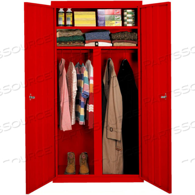OEM#: W-367224DS-RALL-СВАРНОЙ ШКАФ ДЛЯ ГАРДЕРОБНОЙ ПЛАТФОРМЫ, 36ШX24DX72В, КРАСНЫЙ от Steel Cabinets USA, Inc.