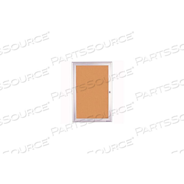 OEM#: UV8000-SATIN-CORK18W X 24H 1-ДВЕРНАЯ УЛИЧНАЯ ЗАКРЫТАЯ ПРОБКОВАЯ ДОСКА С РАДИУСНОЙ РАМОЙ от United Visual Products