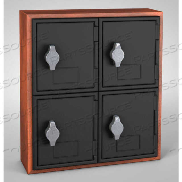 OEM#: UVQ10404 Дверной шкафчик для сотового телефона с замком HASP, 12WX4DX13-1/2H, вишня/черный, собранный United Visual Products
