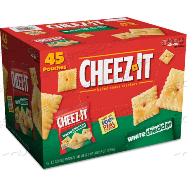 OEM#: 2410010892КРЕКЕРЫ SUNSHINE CHEEZ-IT, ПАКЕТ 1,5 УНЦИИ, БЕЛЫЙ ЧЕДДЕР, 45 ШТУК/КОРОБКА от Kelloggs