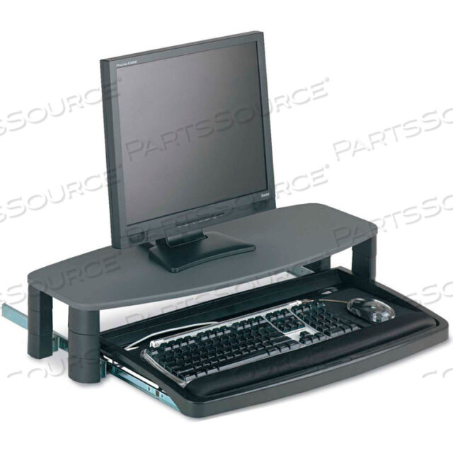 OVER/UNDER-DESK KEYBOARD DRAWER WITH SMARTFIT SYSTEM, GRAY/BLACK