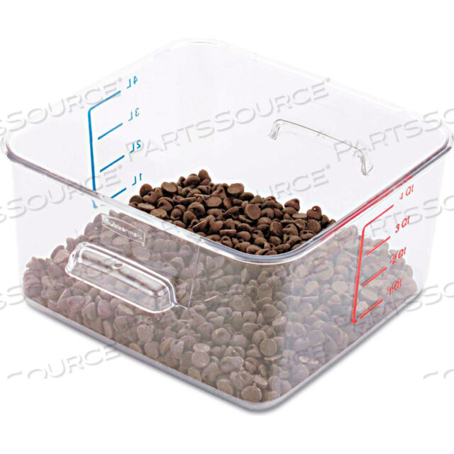 OEM#: RCP 6304 КВАДРАТНЫЕ КОНТЕЙНЕРЫ CLESPACESAVER, 4 КВАРТЫ, 8 4/5 Ш X 8 3/4 Г X 4 3/4 В, ПРОЗРАЧНЫЕ от Rubbermaid Medical Division