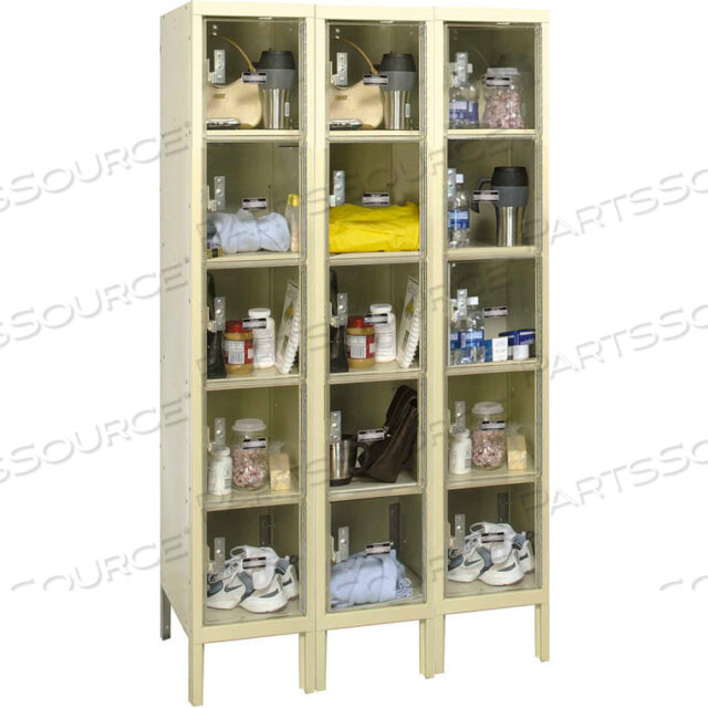 OEM#: USVP3286-5PT-GLGLOBAL ПРОМЫШЛЕННЫЙ ПЯТИЭТАЖНЫЙ 15-ДВЕРНЫЙ ПРОЗРАЧНЫЙ ШКАФЧИК, 12 ШИРИНА X 18 ДИАМЕТР 12 В, КОРИЧНЕВЫЙ, В РАЗОБРАННОМ СОБРАНИЕМ от Hallowell