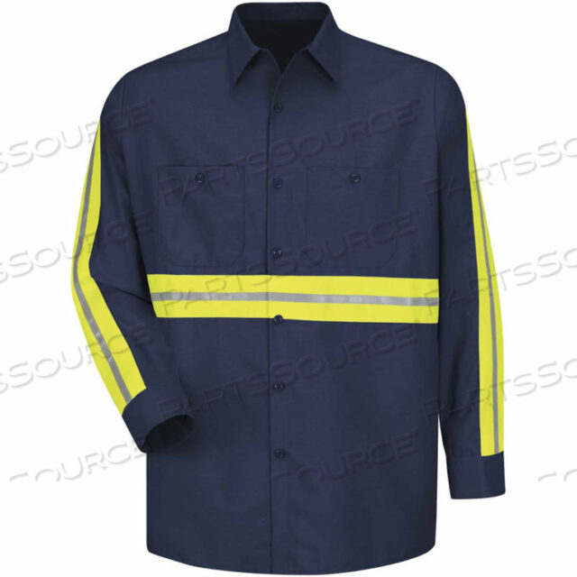 OEM#: SP14ENRGXXLRED KAP ENHANCED VISIBILITY INDUSTRIAL LONG SLEEVE WORK SHIRT, NAVY, POLY/COTTON, REGULAR 2XL by VF Imagewear, Inc.