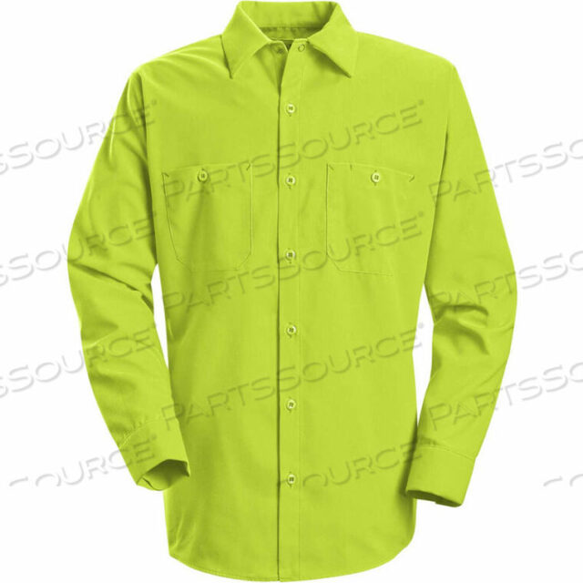 OEM#: SS14YELNLRED KAP ENHANCED VISIBILITY LONG SLEEVE WORK SHIRT, FLUORESCENT YELLOW/GREEN, TALL, L by VF Imagewear, Inc.