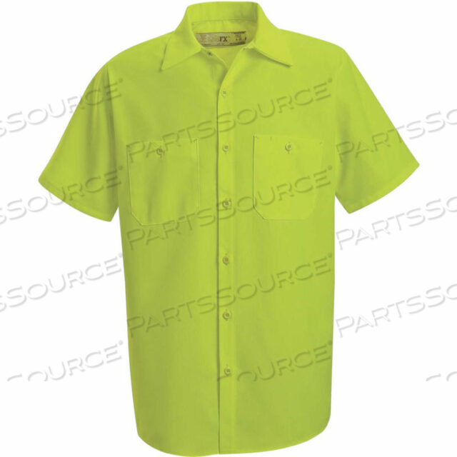 OEM#: SS24YESSXLRED KAP ENHANCED VISIBILITY SHORT SLEEVE WORK SHIRT, FLUORESCENT YELLOW/GREEN, REGULAR, XL by VF Imagewear, Inc.