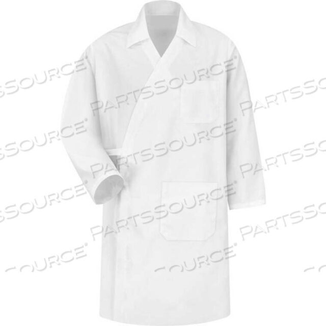 OEM#: WS40WHRGLRED KAP BUTCHER WRAP БЕЗ ВОРОТНИКА С ВНУТРЕННИМИ КАРМАНАМИ, БЕЛАЯ, ПОЛИЭСТЕР/ЧЕСАНЫЙ ХЛОПОК, размер L от VF Imagewear, Inc.