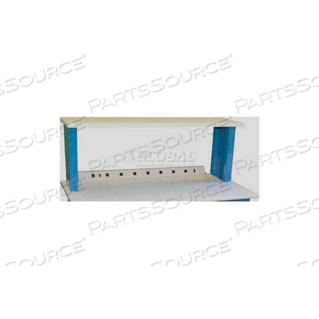 OEM#: RS1560-WBWSI ПОЛКА ДЛЯ ПРИБОРОВ, 15D X 60W X 20H, БЕЛЫЙ ЛАМИНАТ, СИНИЙ ЭПОКСИДНЫЙ МАТЕРИАЛ от Workstation Industries, Inc.