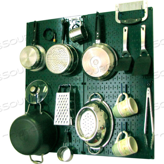 OEM#: 30-KTH-200 GNBUKITCHEN PEGBOARD PACK STORAGE & ORGANIZATION KIT, ЗЕЛЕНЫЙ/СИНИЙ, 32 X 32 X 6 от Wall Control Pegboard