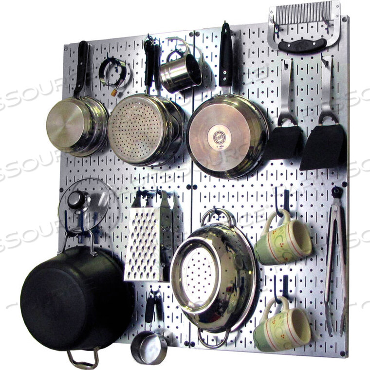 OEM#: 30-KTH-200 GVBUKITCHEN PEGBOARD PACK STORAGE & ORGANIZATION KIT, GLAVANIZED BLUE, 32 X 32 X 6 от Wall Control Pegboard