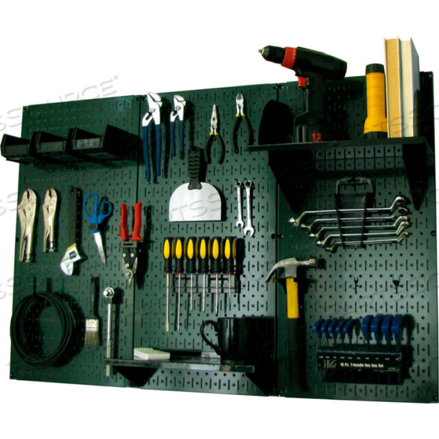 OEM#: 30-WRK-400 GNBPEGBOARD СТАНДАРТНЫЙ НАБОР ДЛЯ ХРАНЕНИЯ ИНСТРУМЕНТОВ, ЗЕЛЕНЫЙ/ЧЕРНЫЙ, 48 X 32 X 9 от Wall Control Pegboard